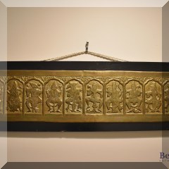 A18. Brass relief wall hanging. 8”h x 26”w - $60